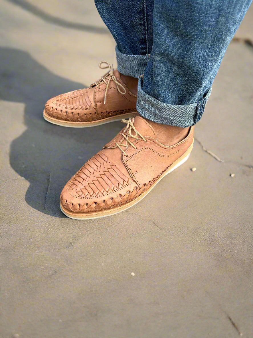 Leather Huarache Sandals for Men Handmade in Mexico TAMARILLO